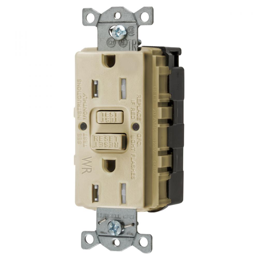 15A COMM SELF TEST TRWR SNAP GFR IVORY