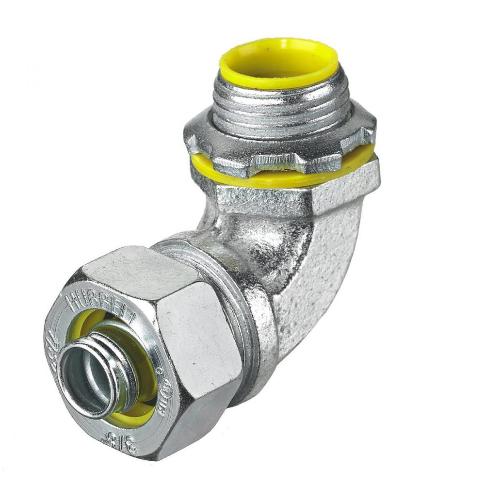 90 DEG MALE L/T CONN, 3/8&#34;, STEEL, INS