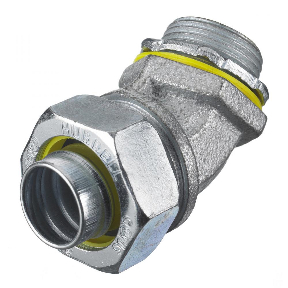 45 DEG MALE L/T CONN, 1/2&#34;, STEEL