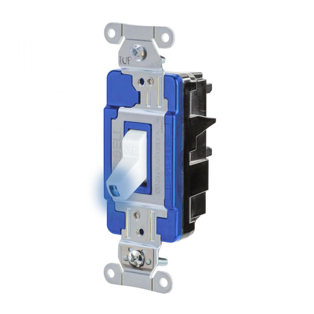 SP TOG, IND, ST, 15A 120/277V, IL, WH