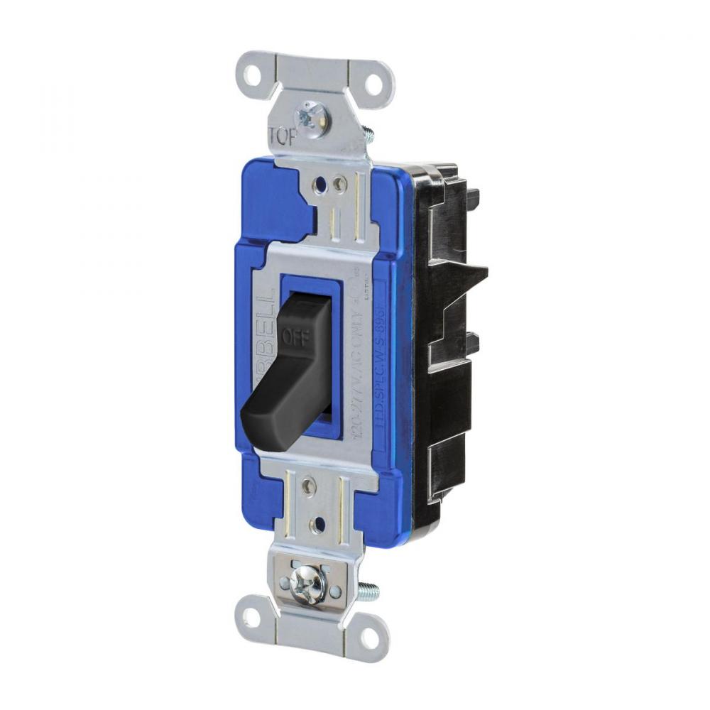 3W TOG, IND, ST, 15A 120/277V, BK