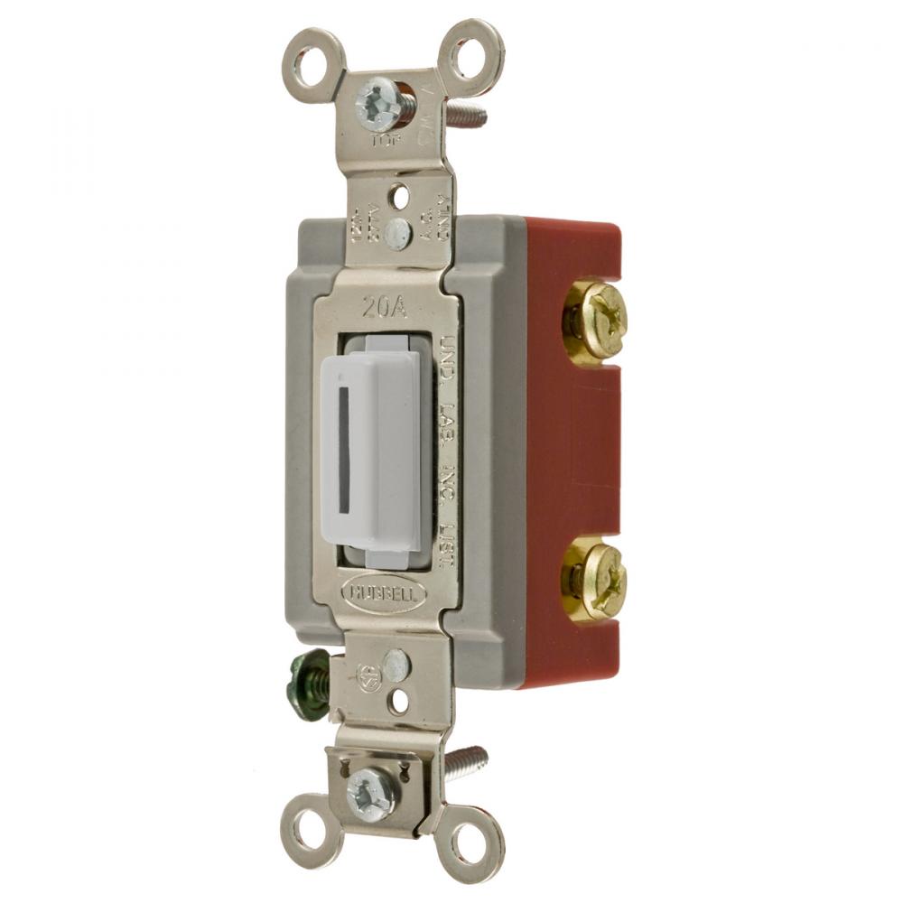 DP TOG, IND GRD, 20A 120/277V, LK, WH