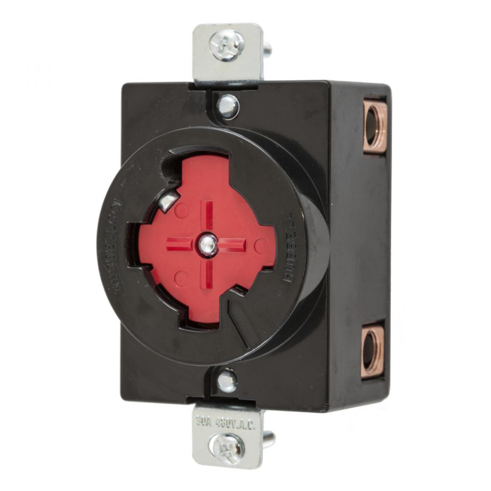 H/LOCK RCPT, 30A 480V, 3P4W
