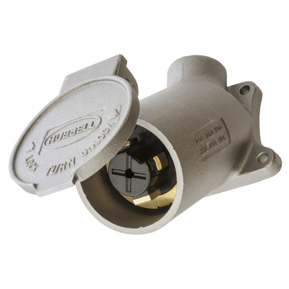 H/LOCK FLG INLET, 3P4W, 30A 600V