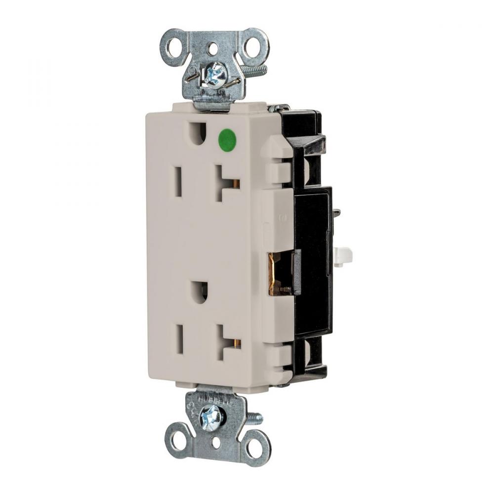 DECO RCPT, HG, SPRG TRM, 20A 125V, LA