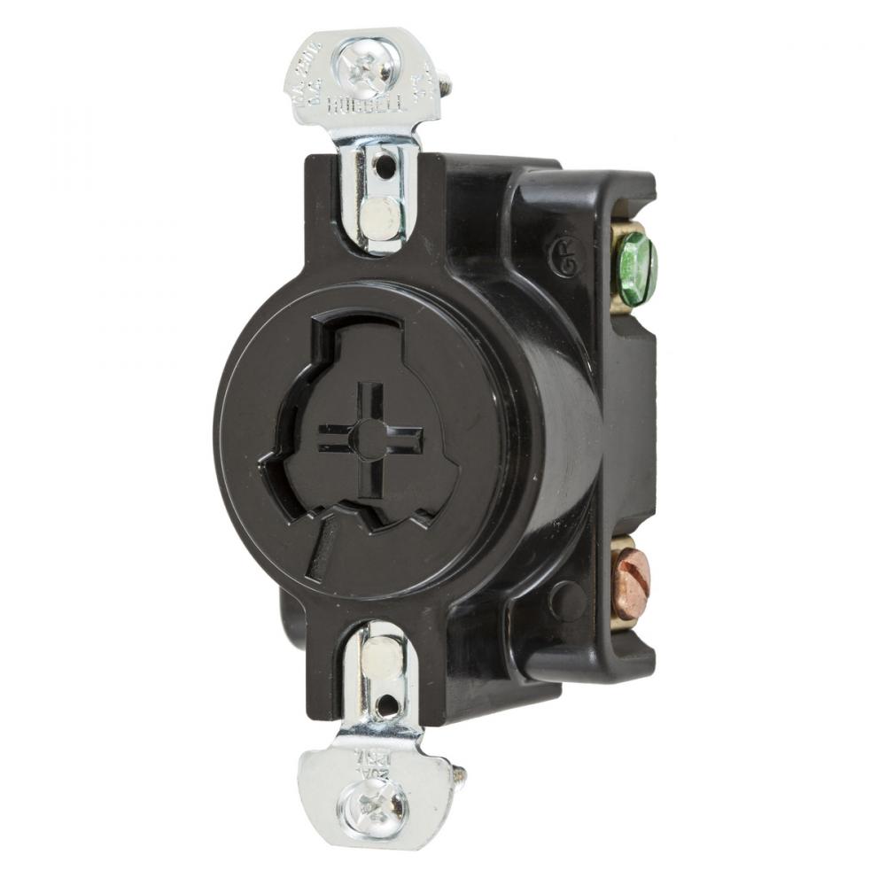 H/LOCK RCPT, 2P3W, 20A 125V/10A 250V
