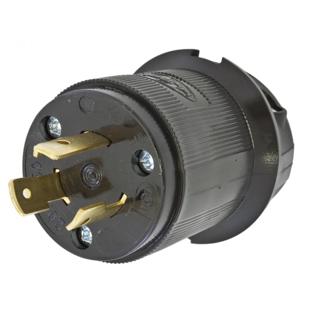 LKG PLUG, 20A/250V, L6-20P, W/INSERTS