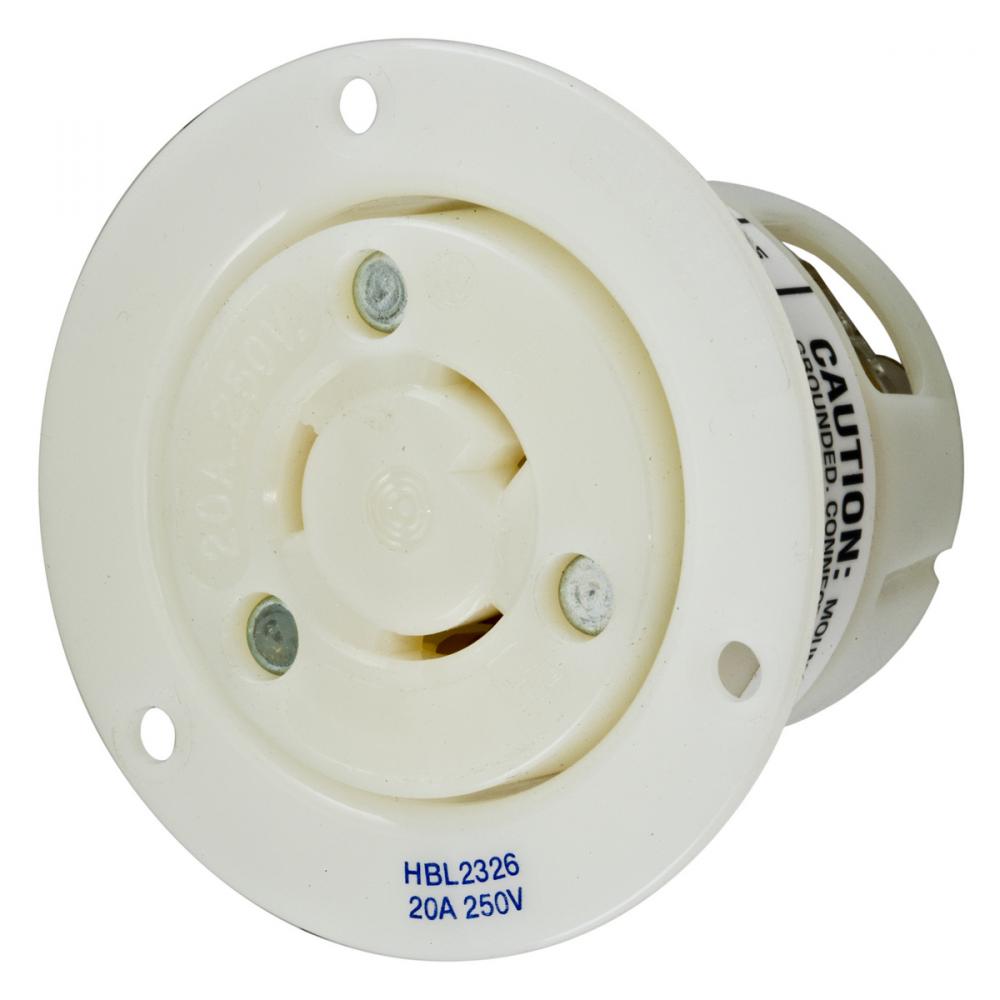 LKG FLG-RCPT, 20A 250V, L6-20R, WH