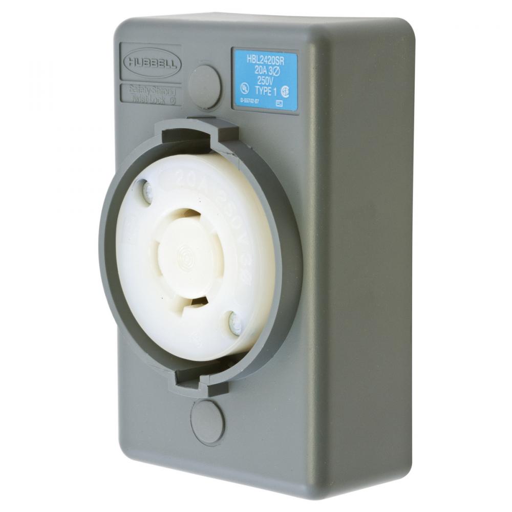 LKG S/SHRD RCPT, L15-20R, SURF MT, GY