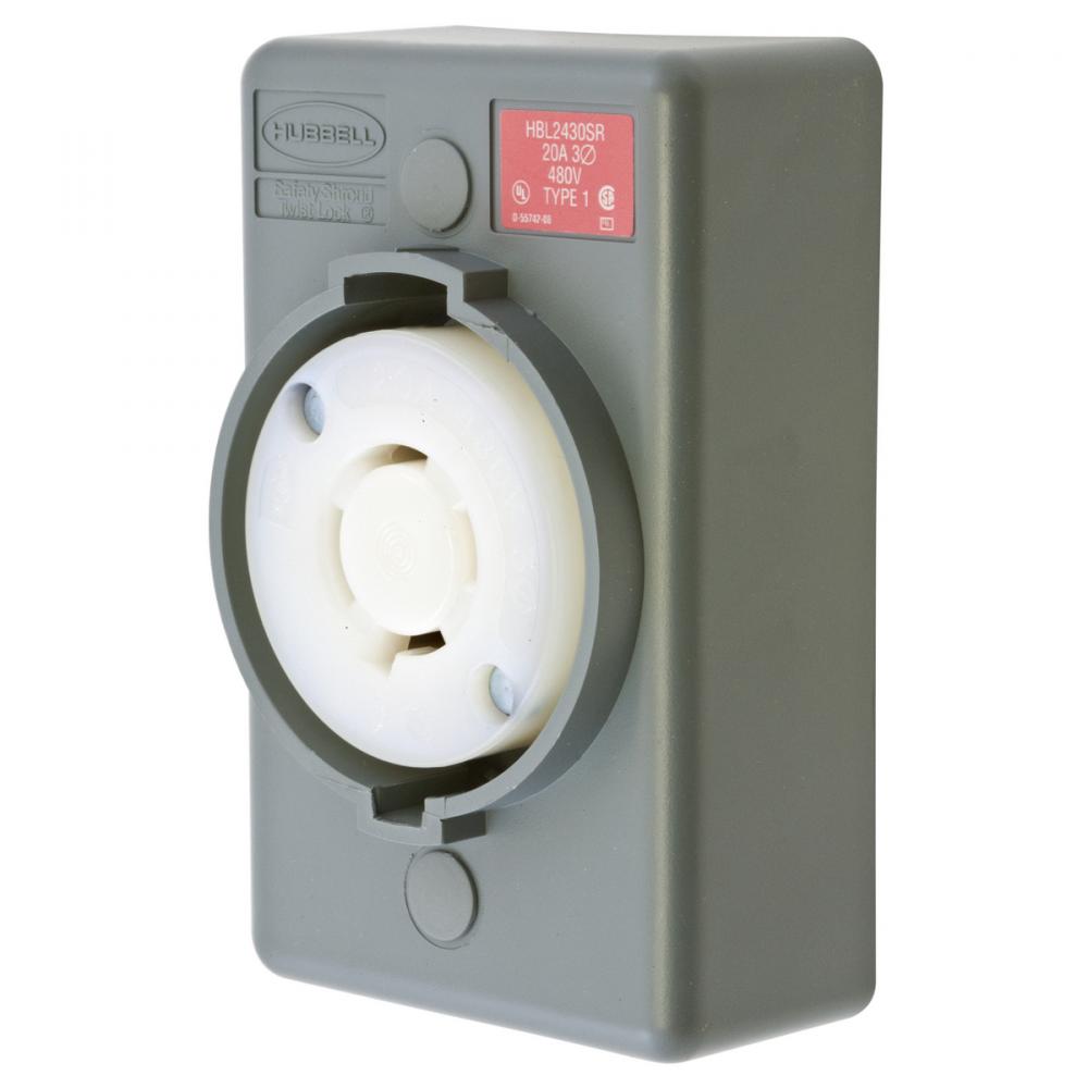 LKG S/SHRD RCPT, L16-20R, SURF MT, GY
