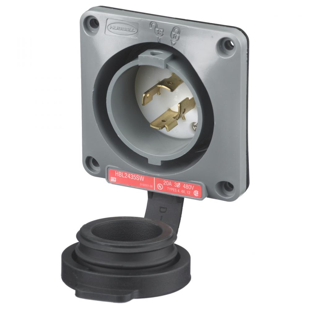 LKG WT S/SHRD INLET, 20A3P 480V,L16-20P