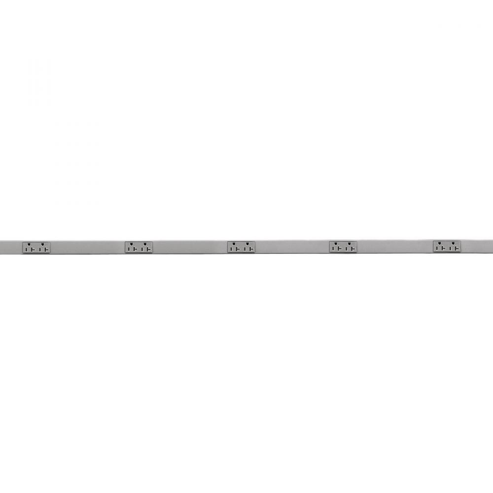 PLUGTRAK, 20A, 2 CIRC, 5 RCPT, 5&#39;, GY