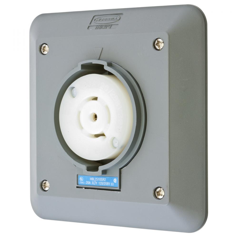LKG S/SHRD RCPT, L21-20R, 2G SURF MT,GY
