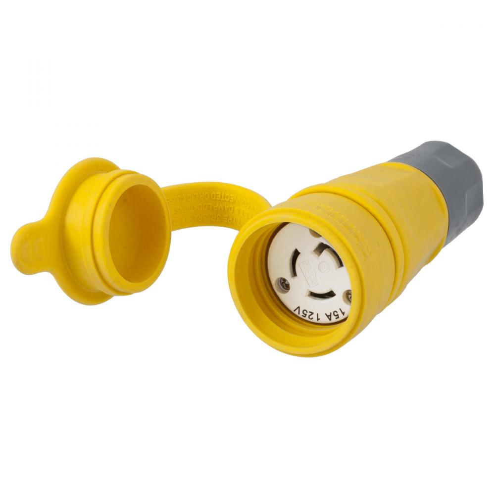CONN, W/TIGHT, L5-15R, 15A, 125V
