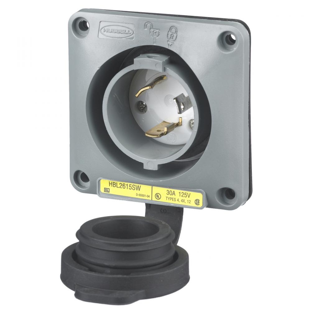 LKG WT S/SHRD FLG-INLT, 30A 125V, L5-30P