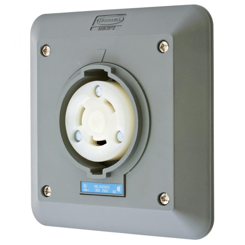 LKG S/SHRD RCPT, L6-30R, 2G SURF MT,GY
