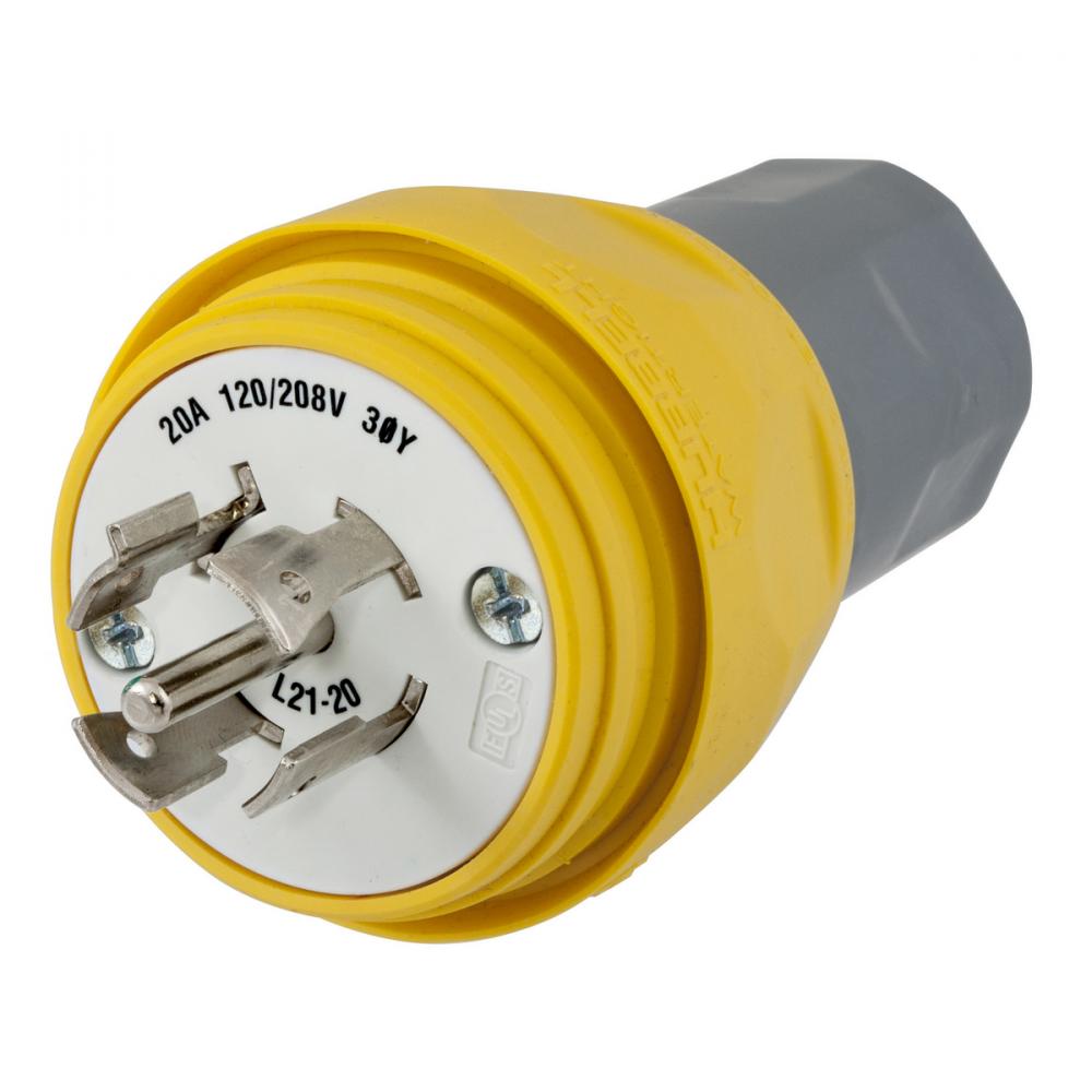 PLUG, W/TIGHT,3PY 20A 120/208V,L21-20P,Y