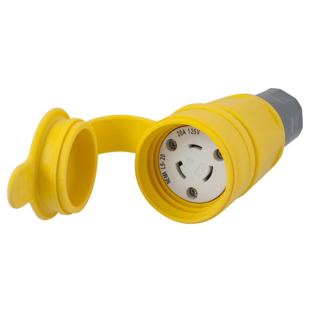 CONN, NEMA L5-20R, 20A 125V, YL
