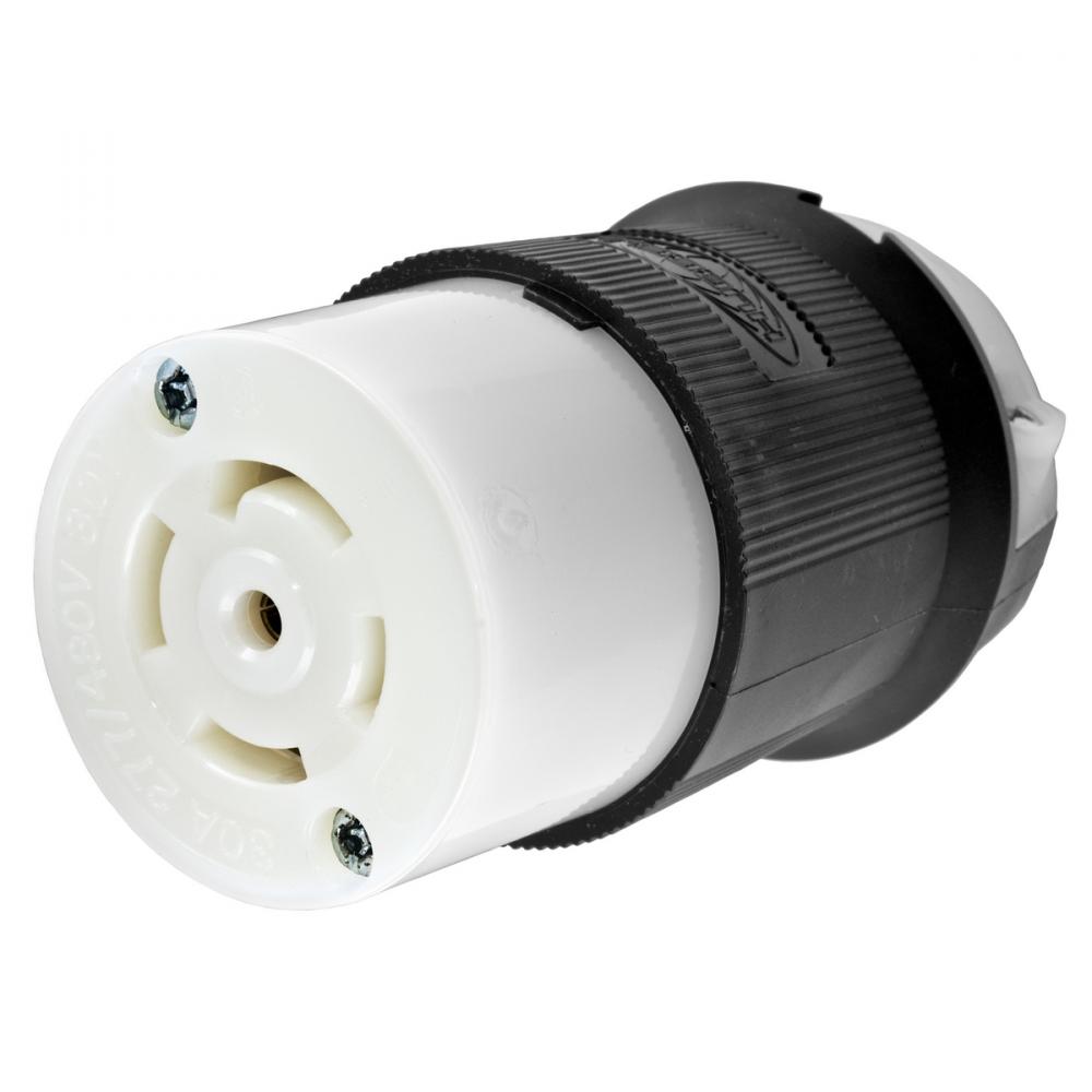 LKG CONN, 30A 3P 277/480V, L22-30R, B/W