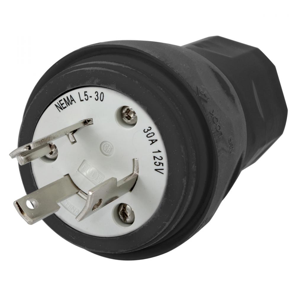 PLUG, NEMA L5-30P, 30A 125V BK