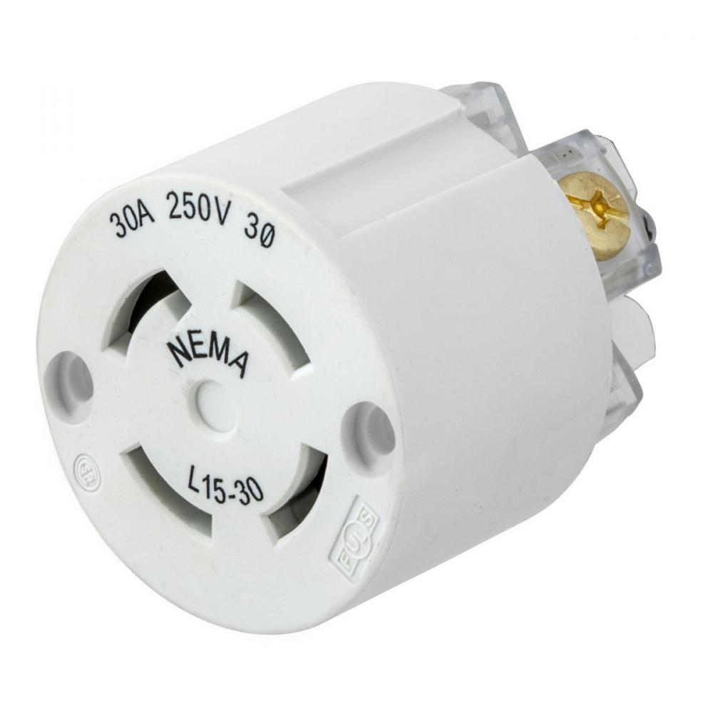 WT INTERIOR NEMA L15-30R, 30A/250V, 3PH