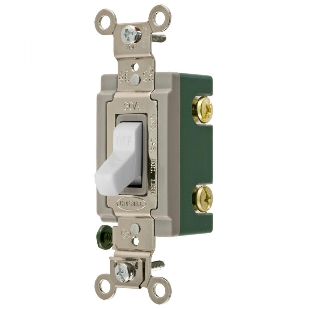 DP TOG, IND GRD, 30A 120/277V, WH