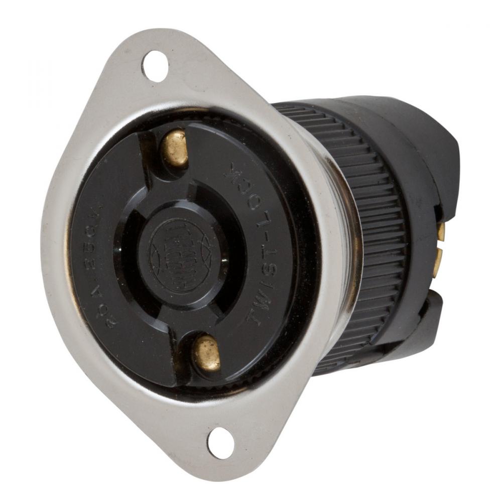 LKG FLG-RCPT, 20A 250V, L2-20R, METALLIC