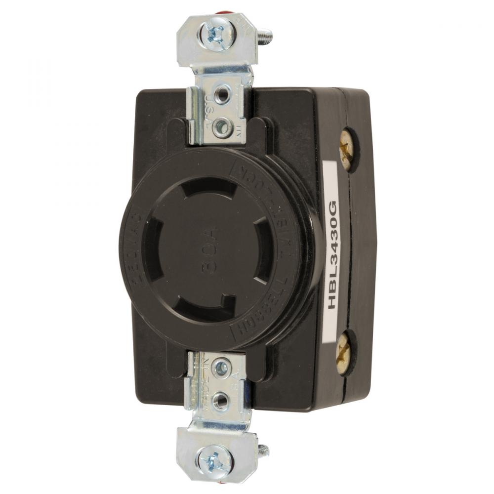 LKG RCPT, 30A 3PH 250V, 3P4W