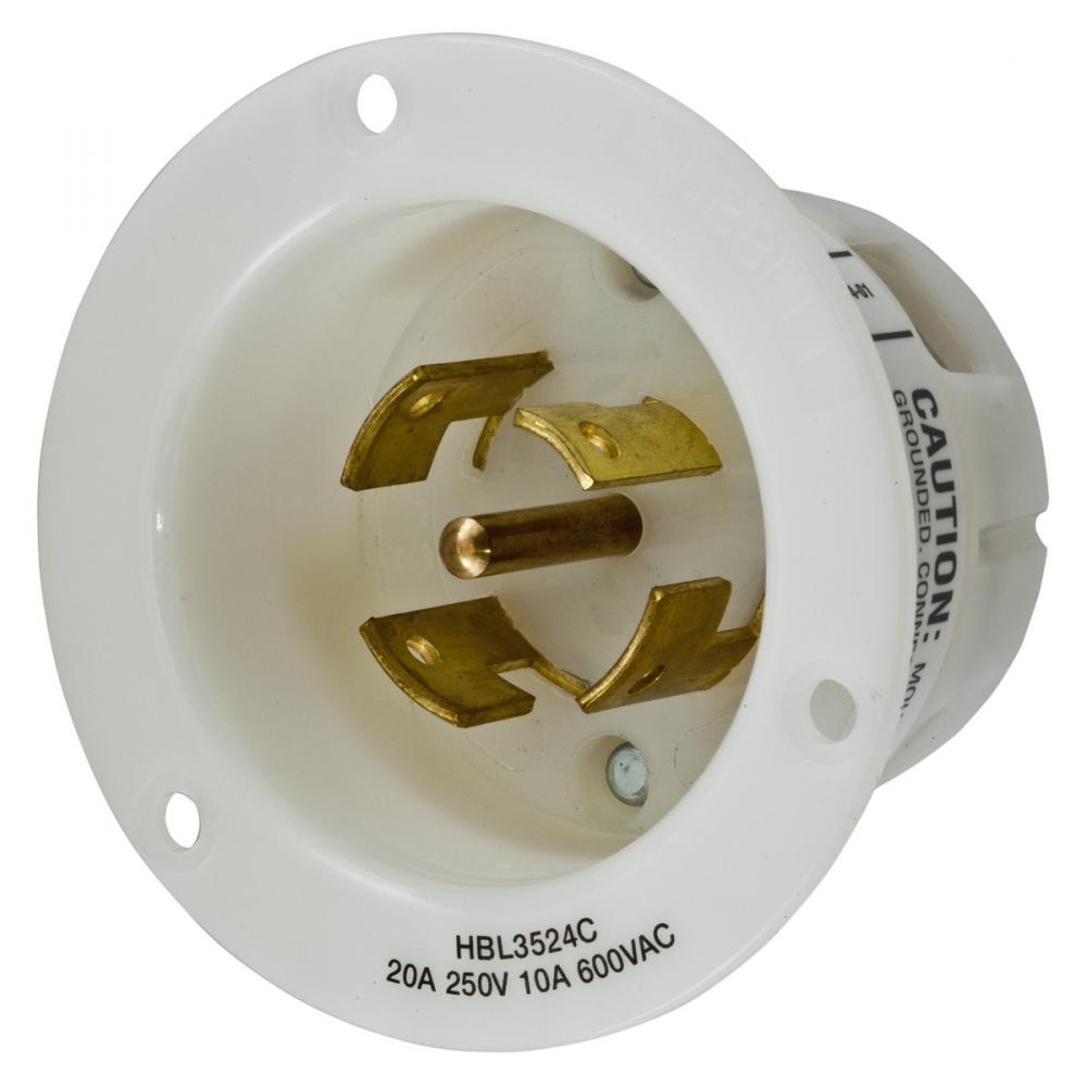 LKG FLG-INLT, 20A 250V/10A 600V, 4P5W