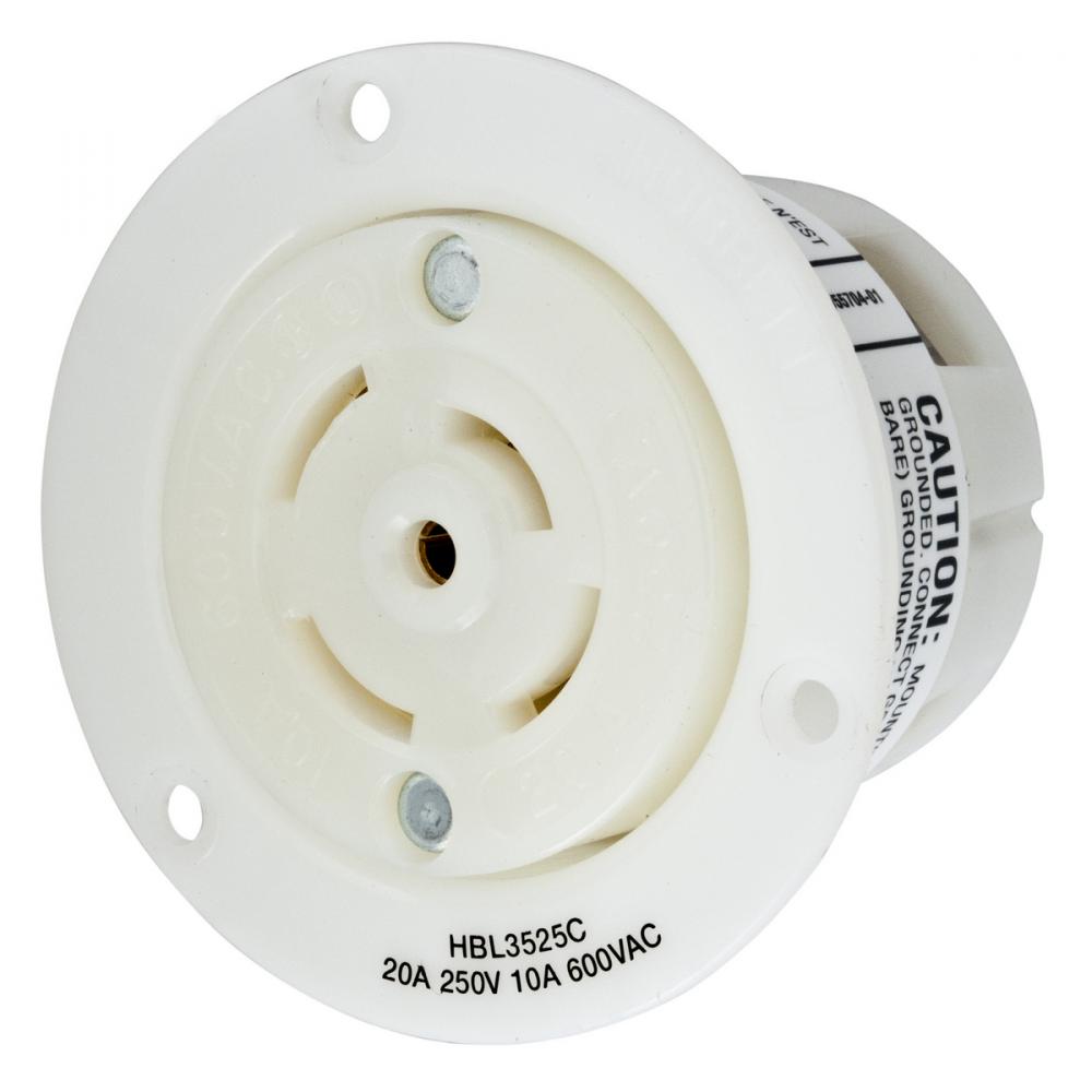 LKG FLG-RCPT, 20A 250V/10A 600V, 4P5W