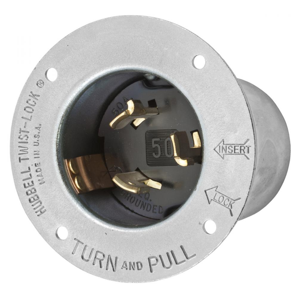 LKG FLG INLT, 50A 250VDC/600VAC, 3P4W