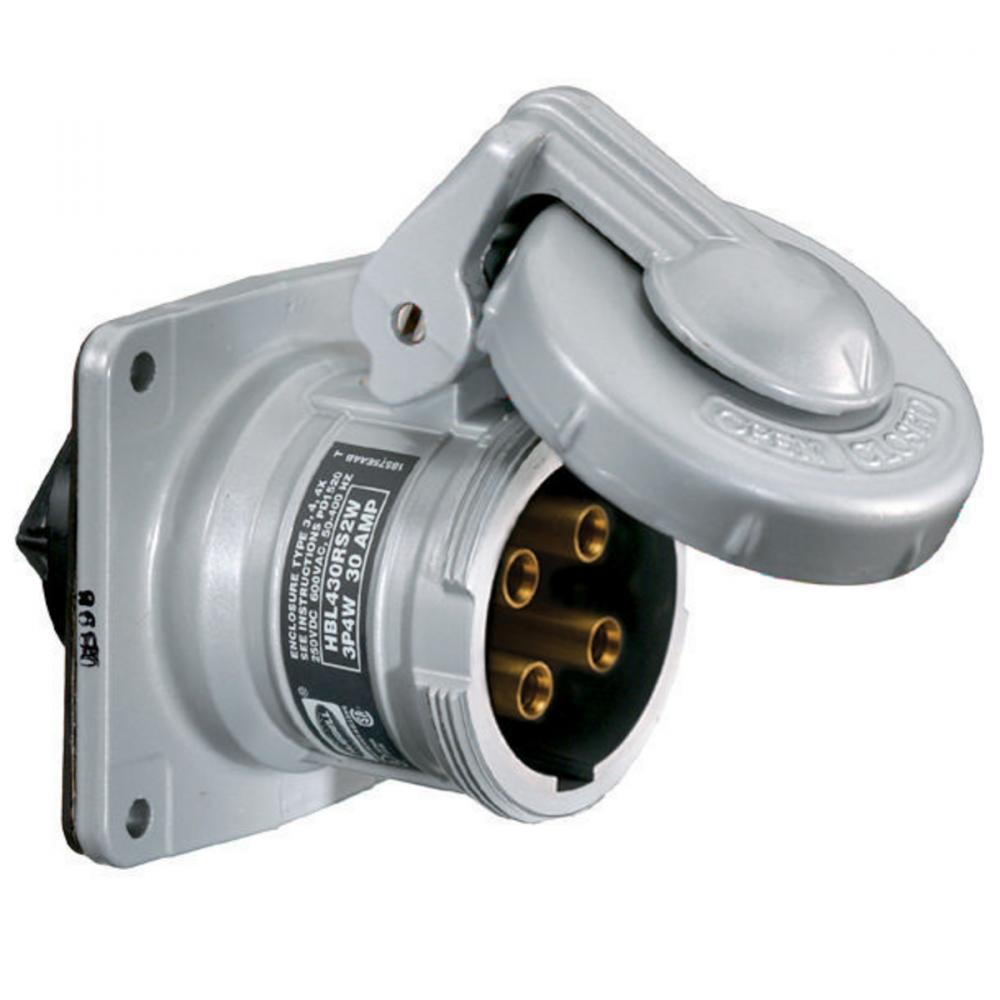 PS, IEC, RECP, 3P4W, 30A 600V, S1 REV