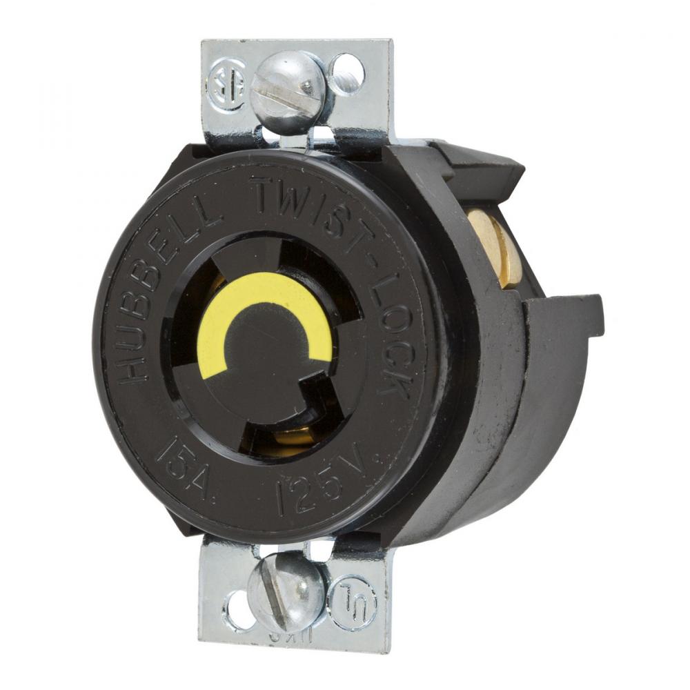 LKG PANEL RCPT, 15A 125V, L5-15R, BK