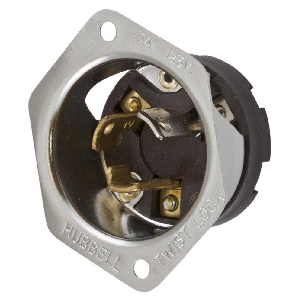 LKG FLG-INLT, 15A 125V, L6-15P, SS