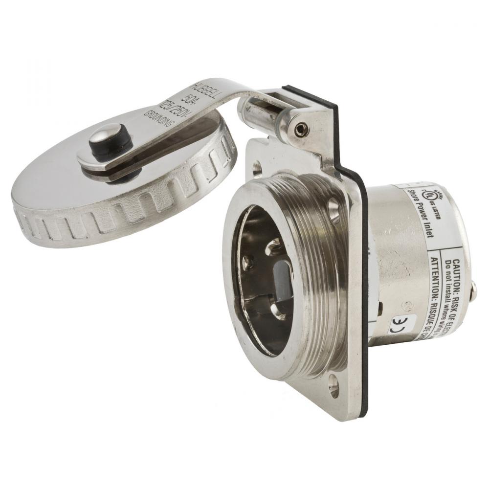 MARINE INLET, 50A 125/250V, ELCI KIT