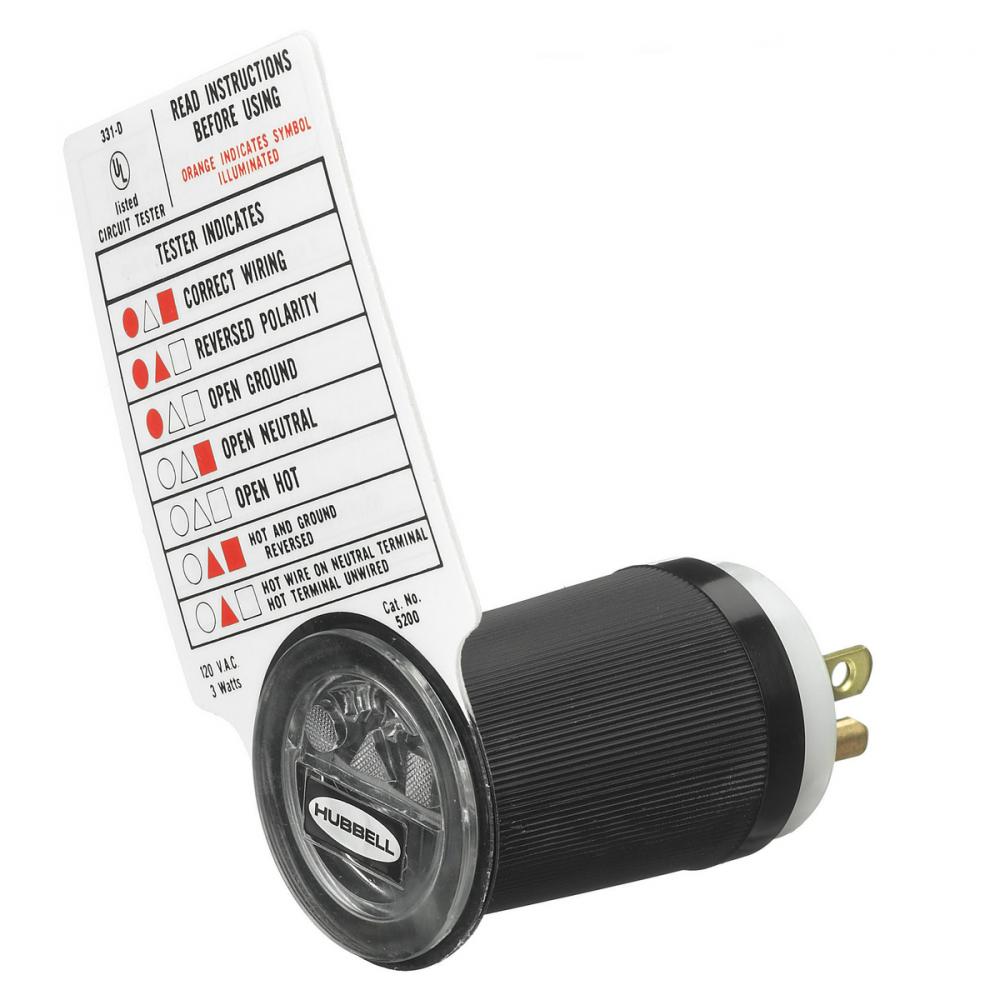 RECEPTACLE CIRCUIT TESTER