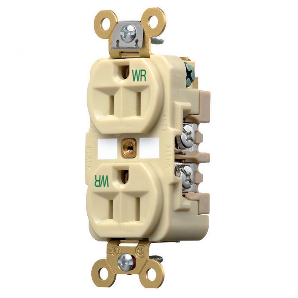 WR RCPT, DUP, SB, HD SPEC, 15A 125V, IV