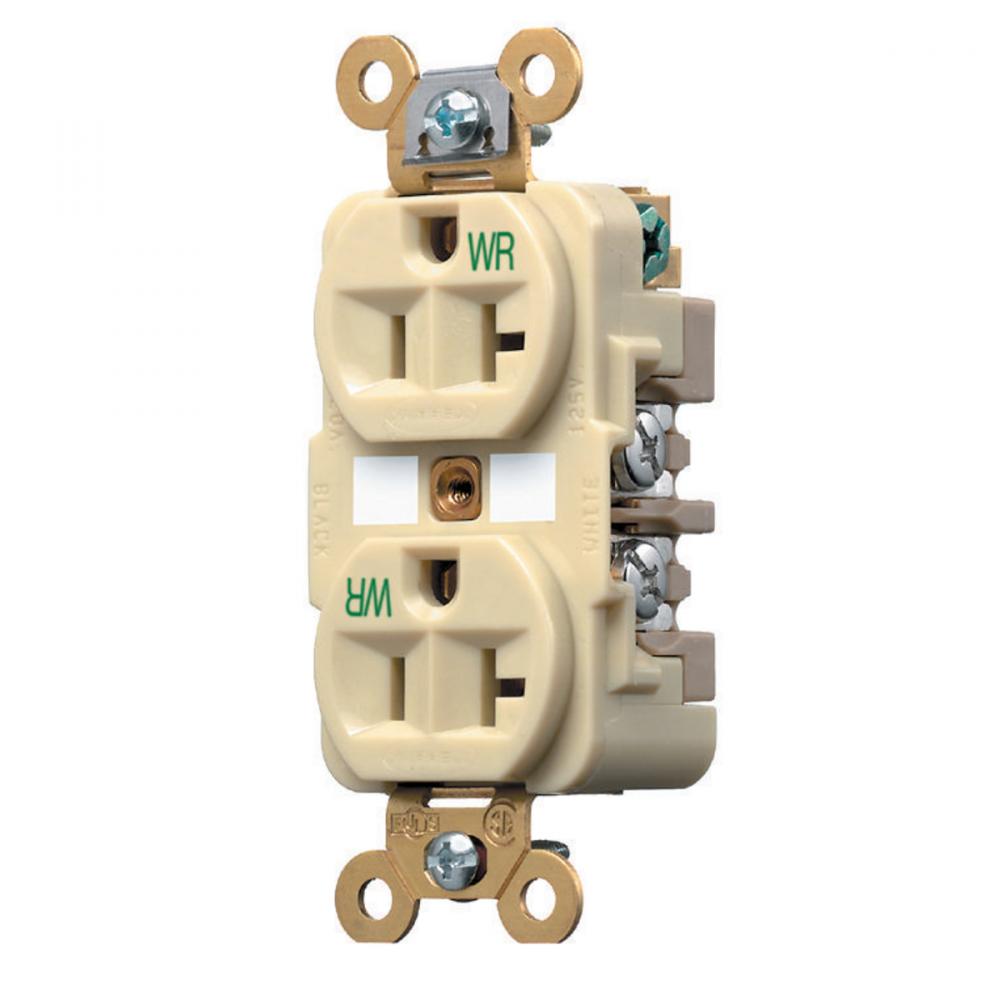 WR RCPT, DUP, SB, HD SPEC, 20A 125V, IV