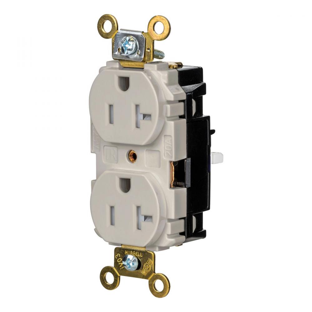 DPLX RCPT IND, TR, SPRG TRM 20A 125V, LA