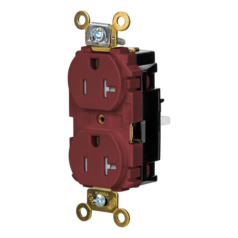 DPLX RCPT IND, TR, SPRG TRM 20A 125V, RD