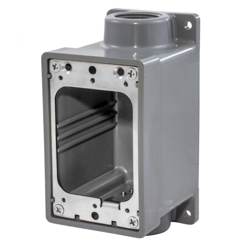 WATERTIGHT FD BOX, 3/4&#34;, GRAY