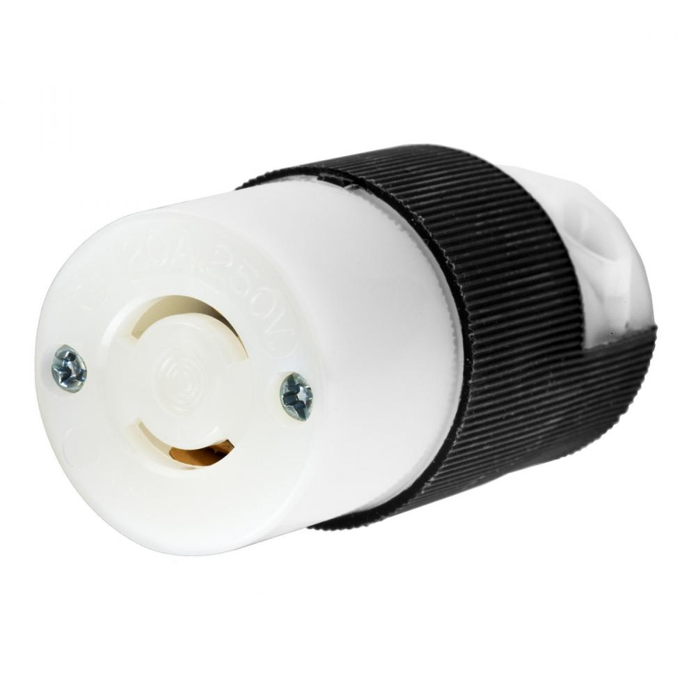 LKG CONN, 20A 250V, L2-20R, B/W