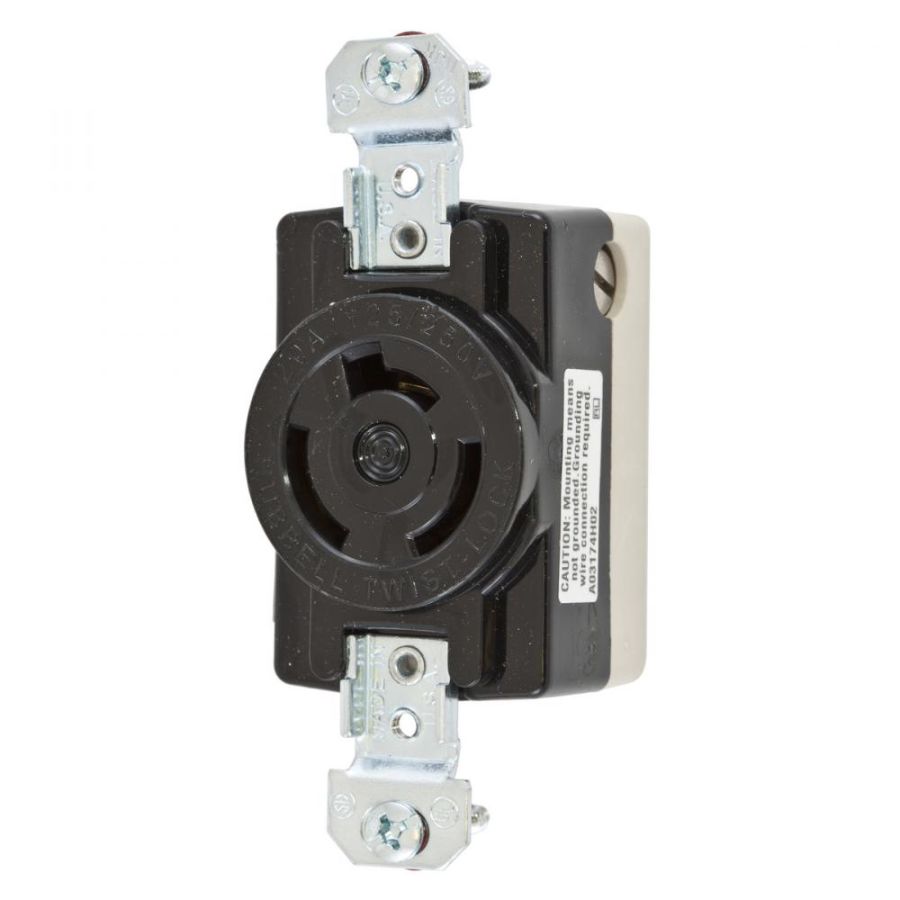 LKG RCPT, 3P3W, 20A 125/250V, BK
