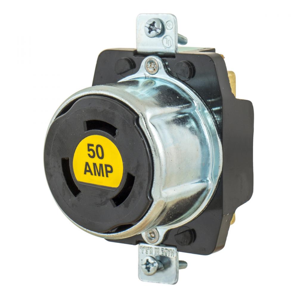LKG RCPT, 3P4W, 50A 250VDC/600VAC, BK