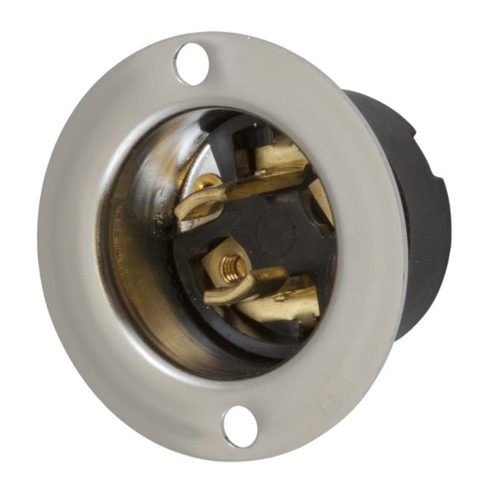 LKG FLG-INLET,MIDGET,15A 125V,ML-1P,POL