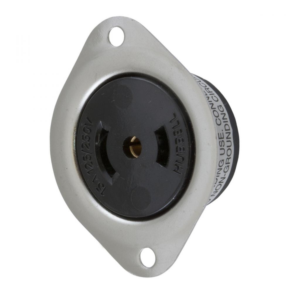 LKG F-RCPT,MIDGET,15A 125/250V,ML-3R,MET