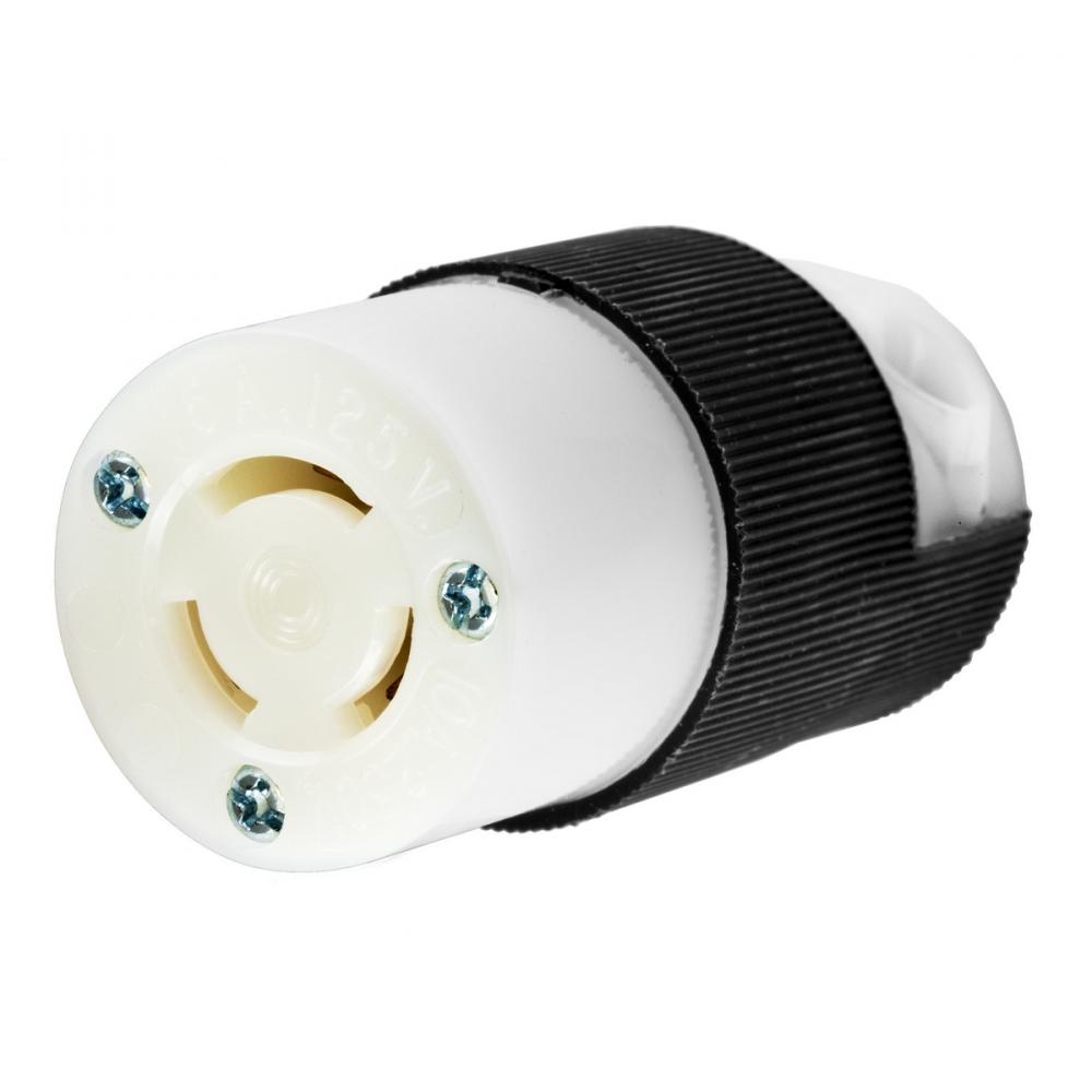 LKG CONN, 3P3W, 10A 250V/15A125V, B/W