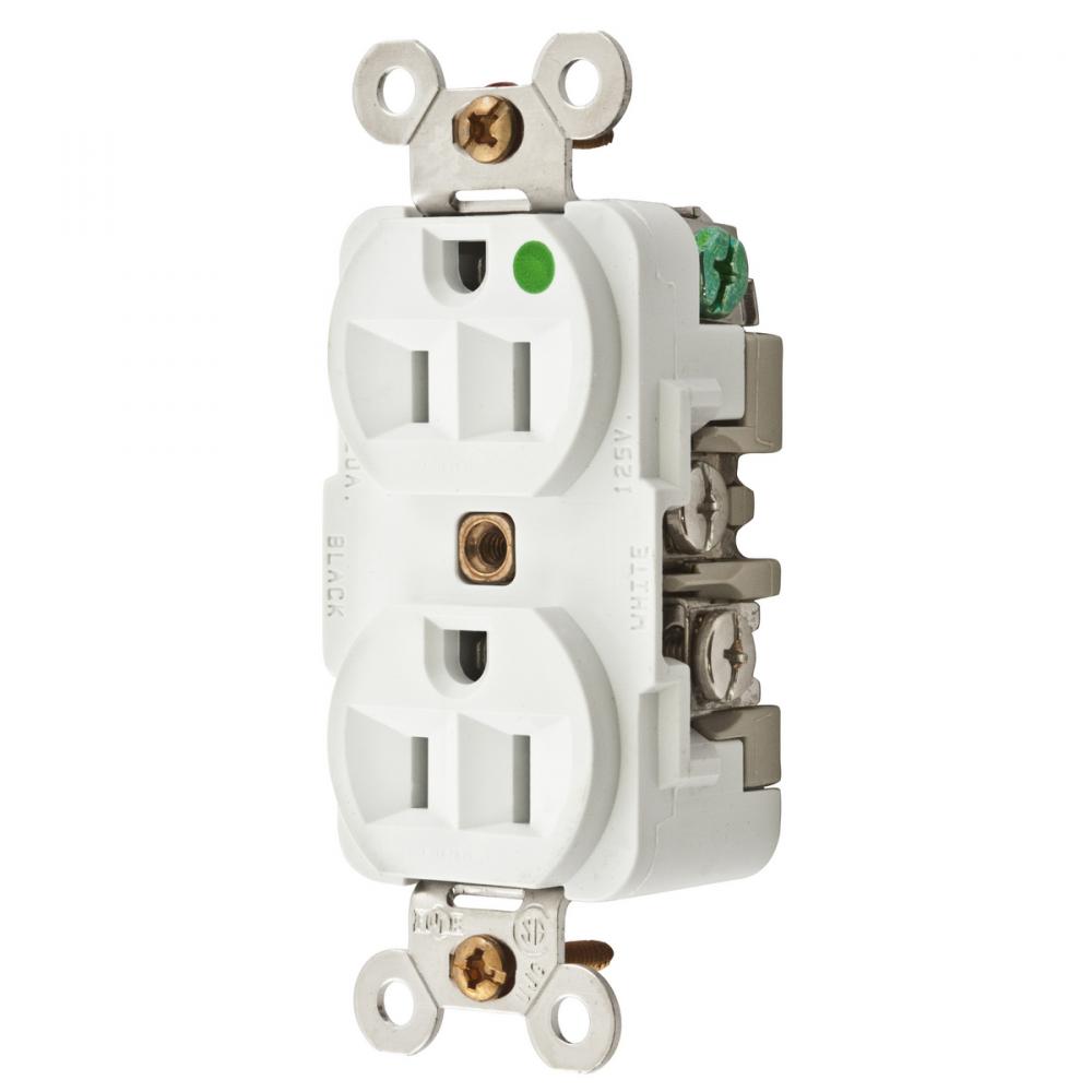 MRI RCPT, HG, 15A 125V, 5-15R, W