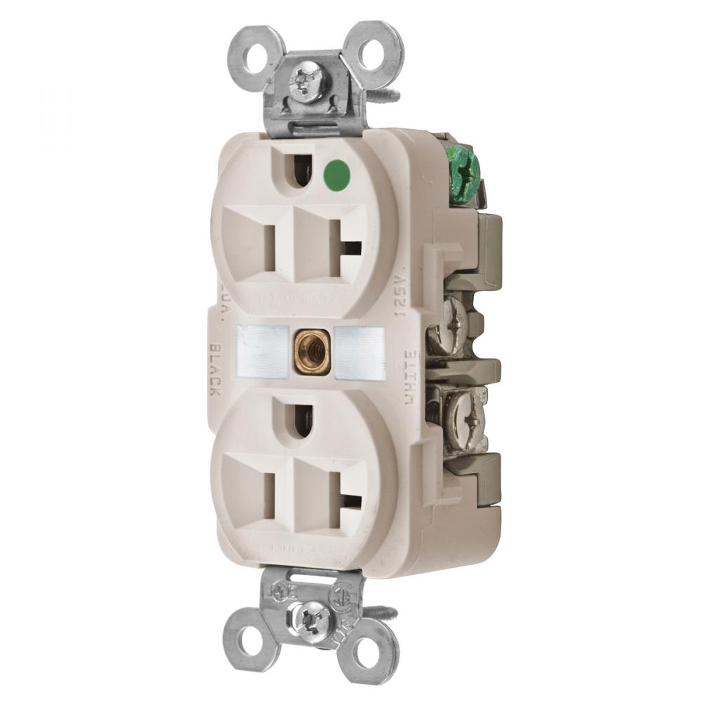 DUP RCPT, HG, 20A 125V, 5-20R, LA