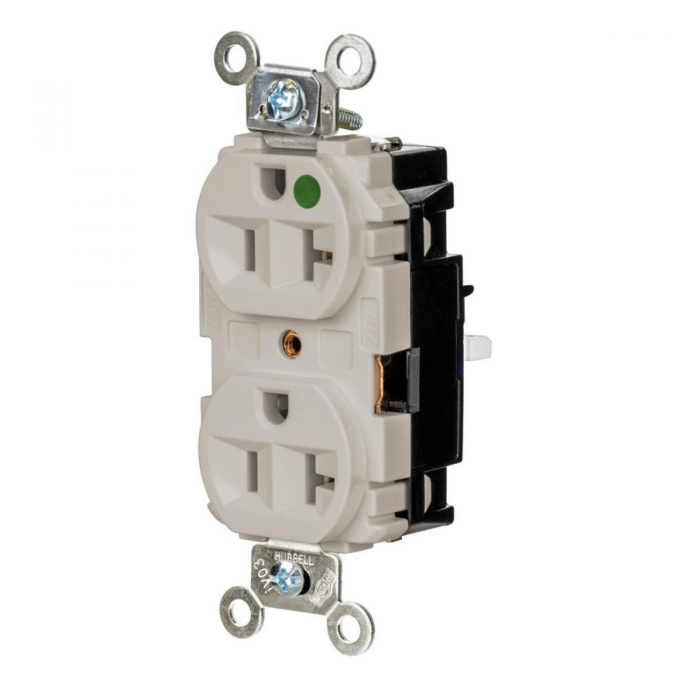 DPLX RCPT, HG, SPRG TRM, 20A 125V, LA